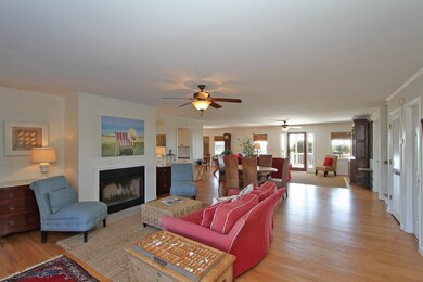 Large living room with fireplace
