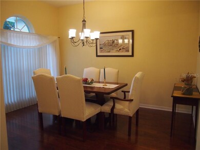 Dining room with laminate flooring
