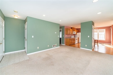 Living room looking toward kitchen