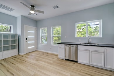 Keypad entry, blinds for privacy, and views to the trees. Storage bookcase can be removed if not needed.