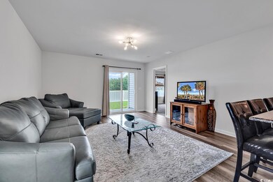 Living room featuring hardwood / wood-style floors