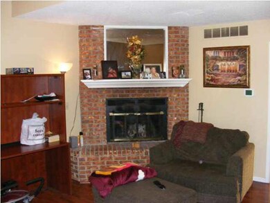 Wood burning fireplace and wood laminate floors ac