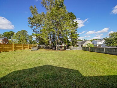 Fenced backyard