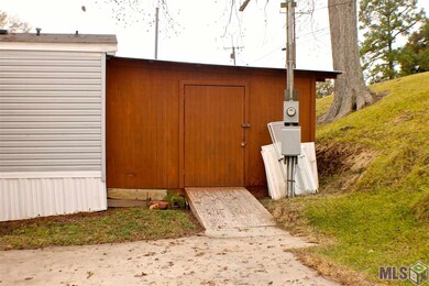 Storage building on property