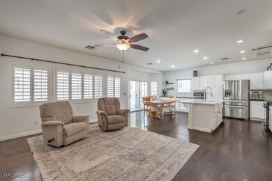 Living area with recessed lighting, a wealth of na