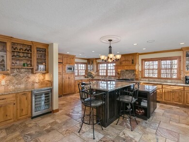 The amazing kitchen boasts custom  Alder wood cabi