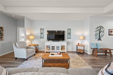 Living room featuring hardwood / wood-style floori