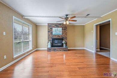 Living room with fireplace, new gas log set has be