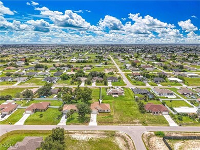 Aerial perspective of suburban area