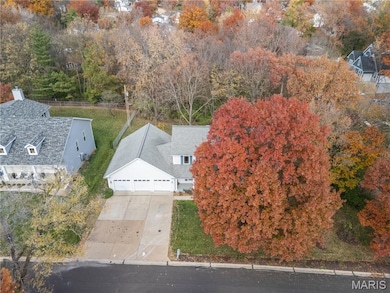 Bird's eye view of a tree filled landscape