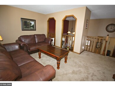 The spacious Living Room overlooks the two story D