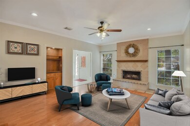 Gorgeous Family room with tiled fireplace and tons of space!  Virtually staged.