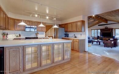 Cabinets w/lighting, huge counters