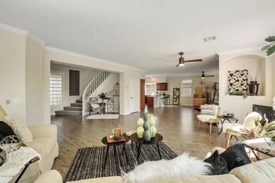 Open Living into Kitchen