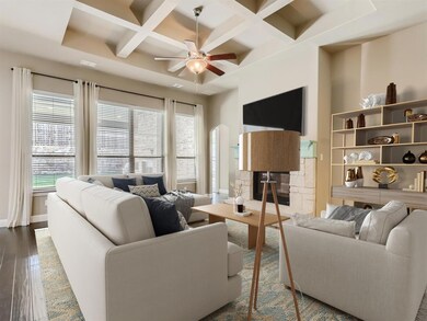 Living room virtually staged