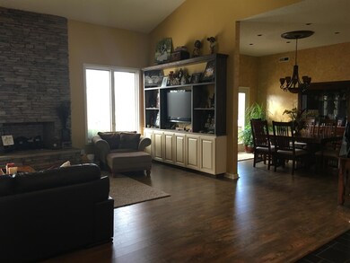 living with view of dining room
