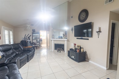 Living Room with Tall Ceilings