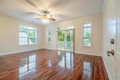 Living room with sliders to front porch