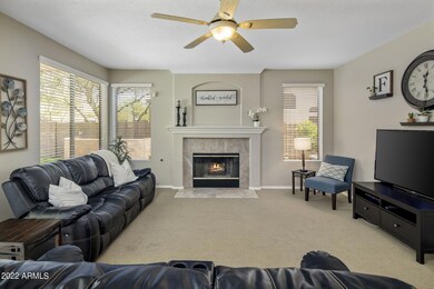 Family Room with gas Fireplace