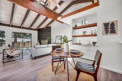 High ceilings with skylight.