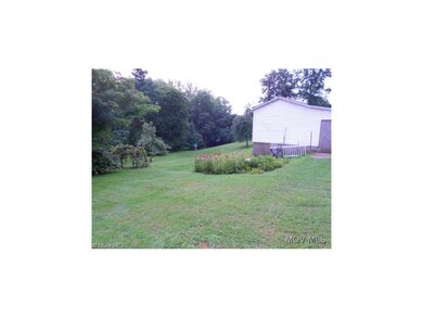 More back yard and flower bed
