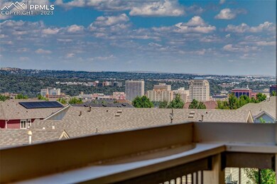 View of downtown from covered deck