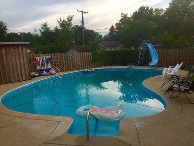 View of pool from back patio