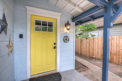 Front door and covered porch