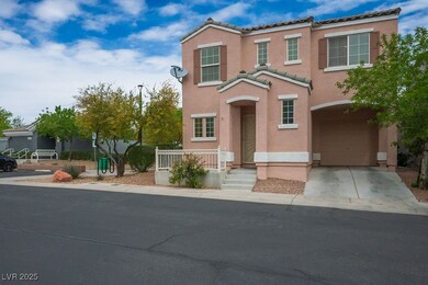 View of front facade with a tile roof, driveway, s