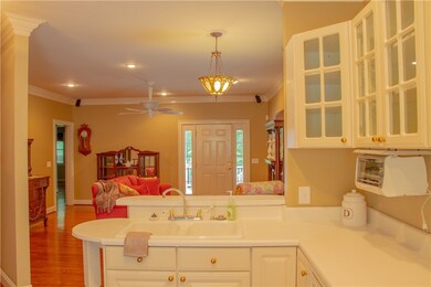 kitchen looking into living/dinning area