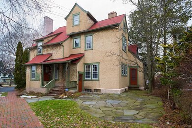 This is a rear view of the property that reveals t
