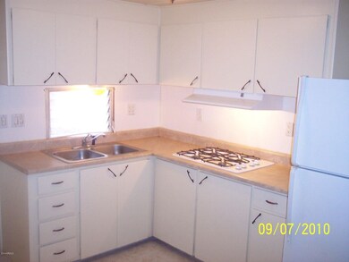 Kitchen sink stove fridge