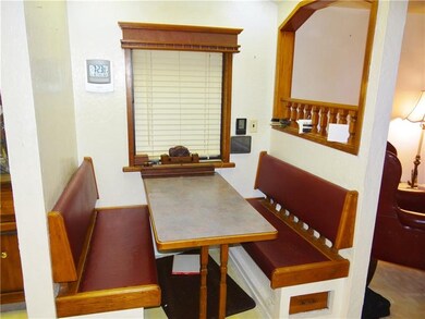 Eating area off of kitchen
