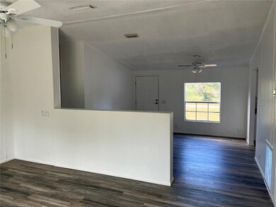 View from the front door with updated flooring.