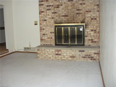 Living room w/fireplace.  Fireplace goes through t
