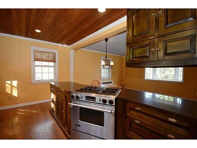 Kitchen. Stainless steel gas range,