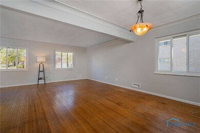View from dining room into living room.
