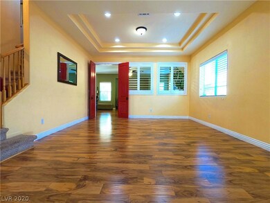 Front family room with view of the wooden banister