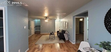 Dining area featuring light hardwood / wood-style 