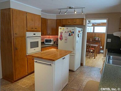 Kitchen. The roomy kitchen has plenty of cupboard 