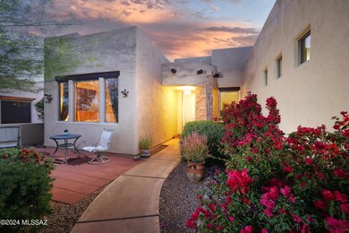Sunset in the courtyard