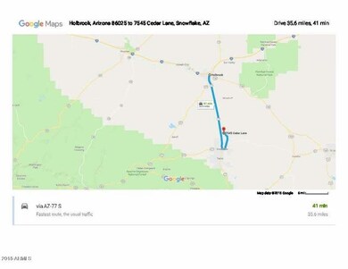 Map from Holbrook