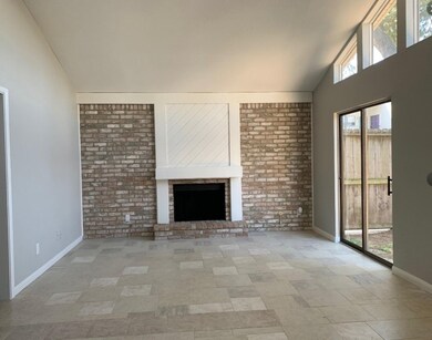 living room with fireplace