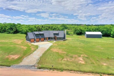 Aerial view of the property.