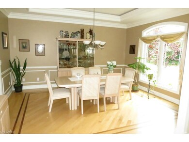 Formal dining room off foyer