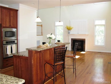 Open Flow from the Kitchen with Center Island to t