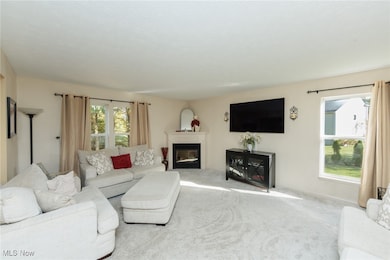 Family room with gas fireplace