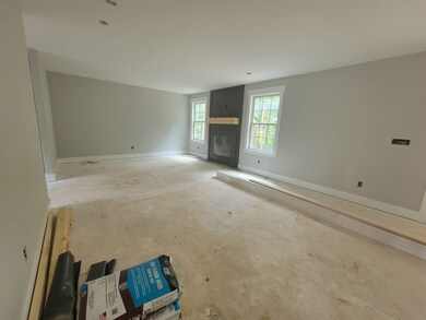 Large living room with fireplace