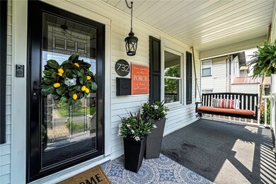 Welcoming covered front porch is the perfect place