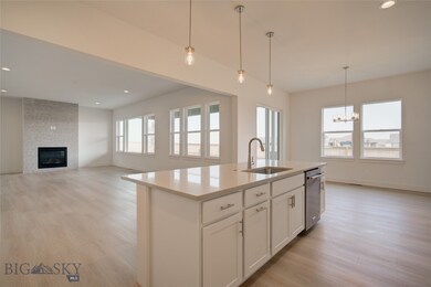 Open floorplan with designating dining area